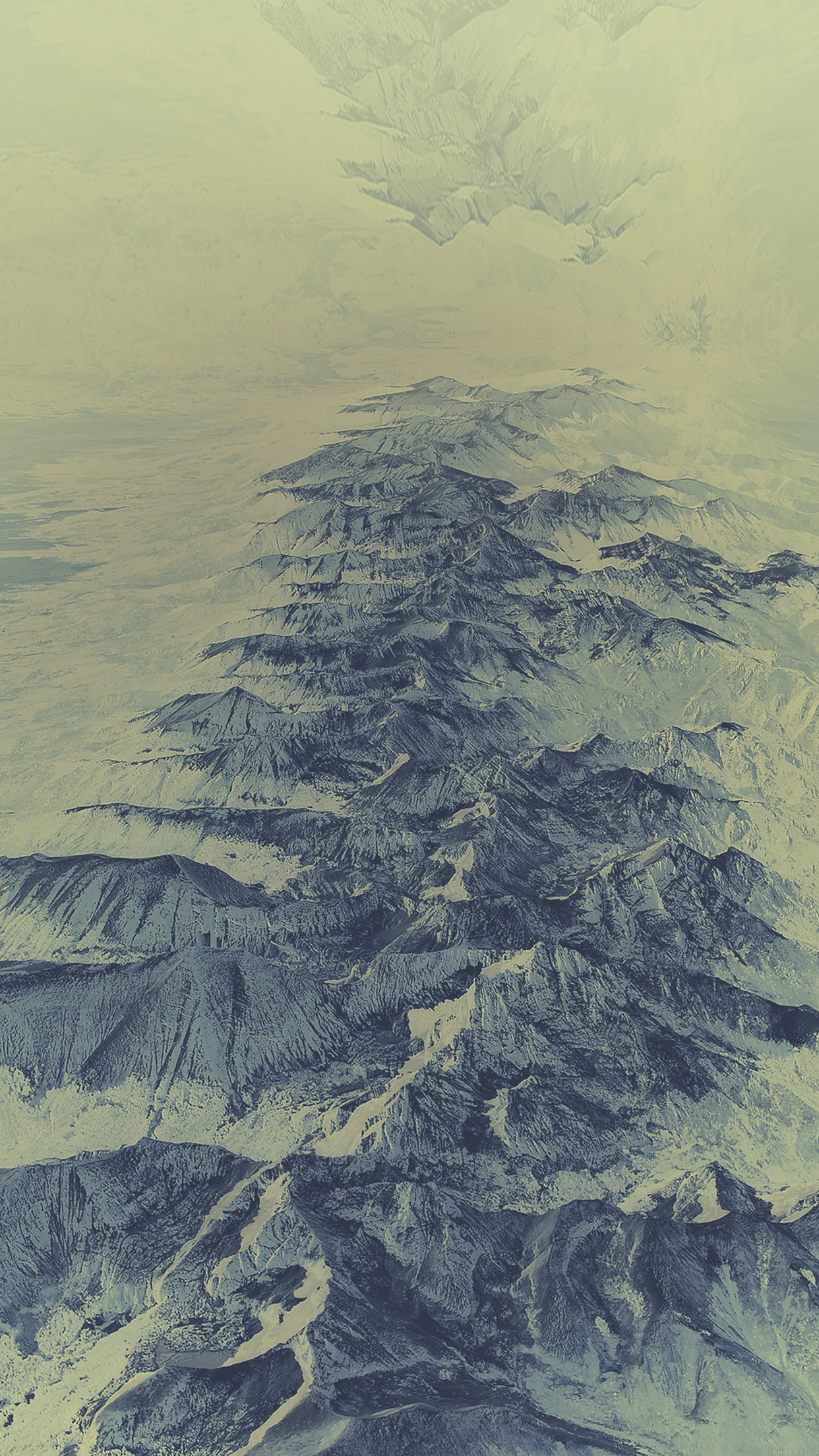 Mountain Range Winter Snow iPhone 6 Plus HD Wallpaper