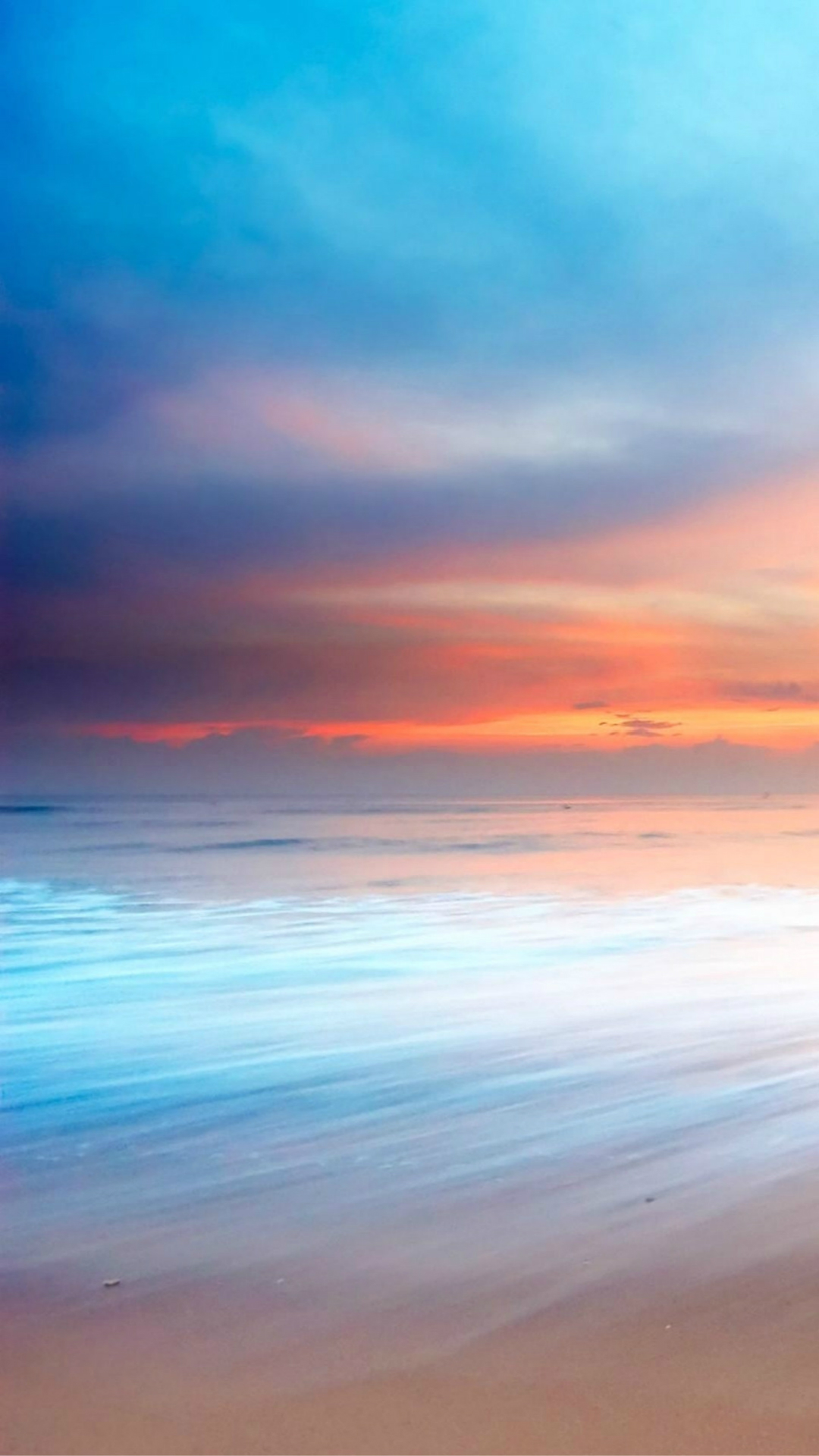 Nature Ocean Beach Sunset Bokeh Sky View iPhone 6 wallpaper