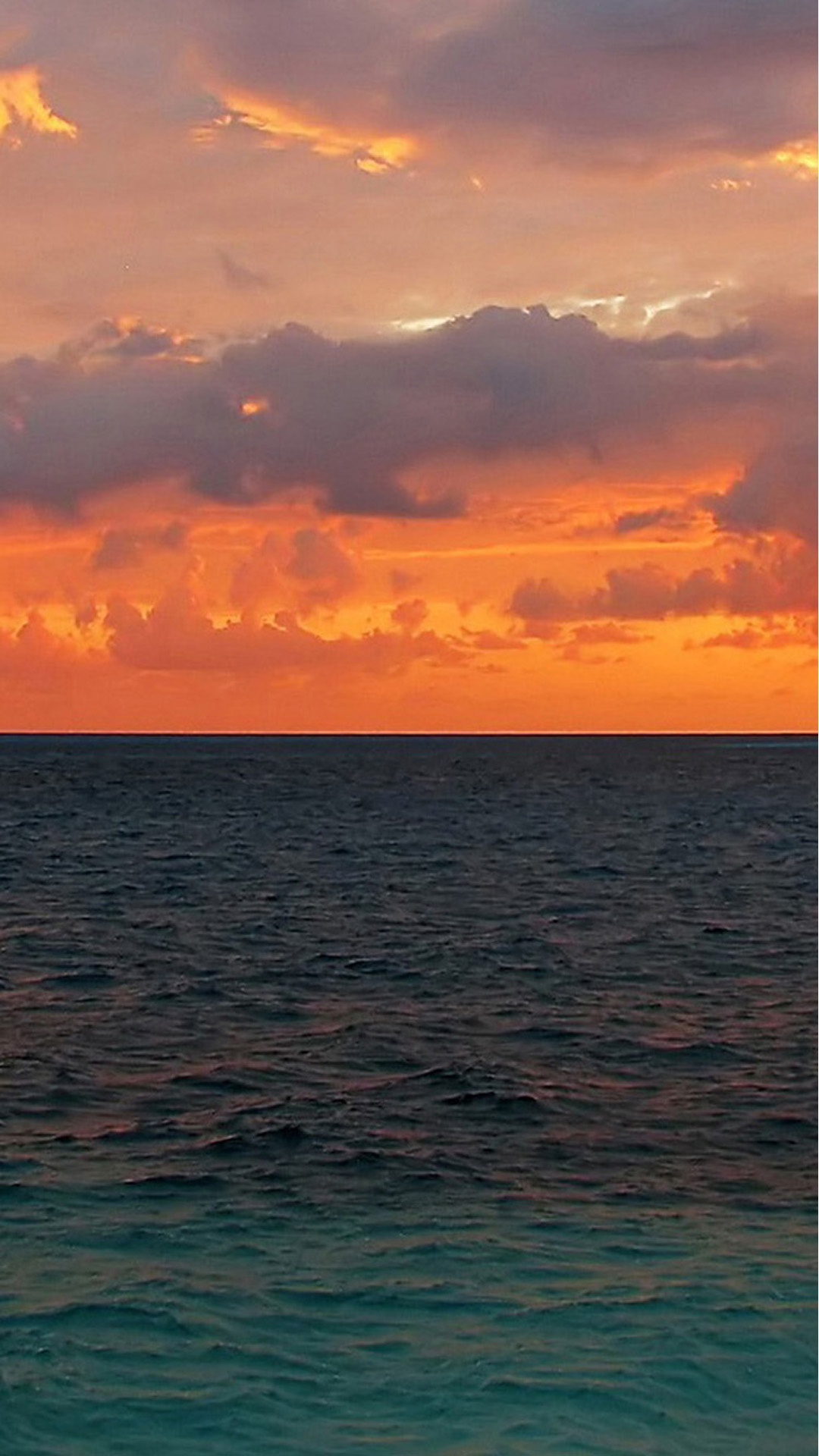 Nature Sunset Ocean Surface iPhone 6 wallpaper