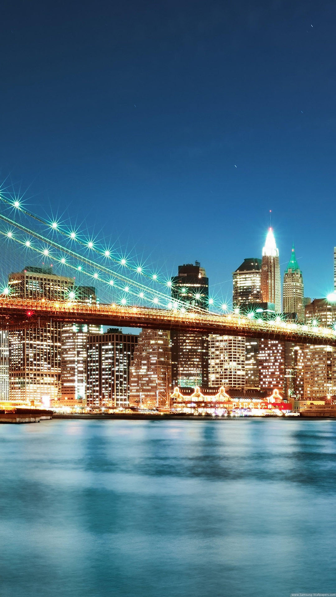 New York City Bridge Sunrise iPhone 6 Plus HD Wallpaper