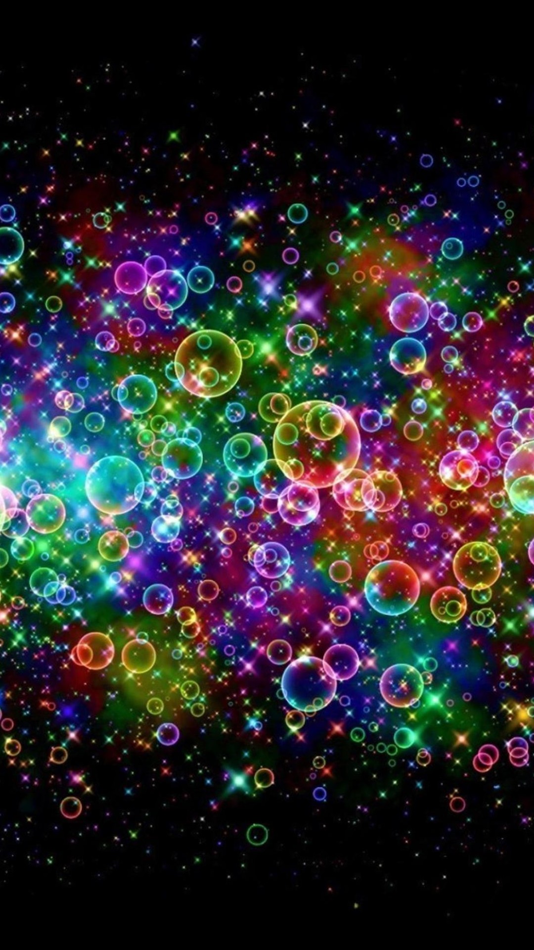 Rainbow Colored Soap Bubbles iPhone 6 Plus HD Wallpaper