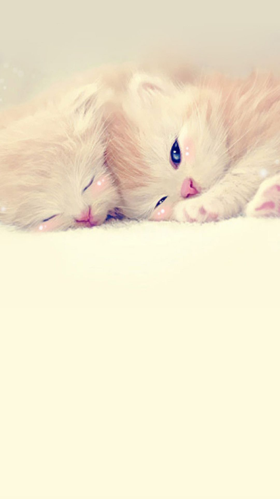 Sleeping Cute Kittens Lockscreen iPhone 6 wallpaper