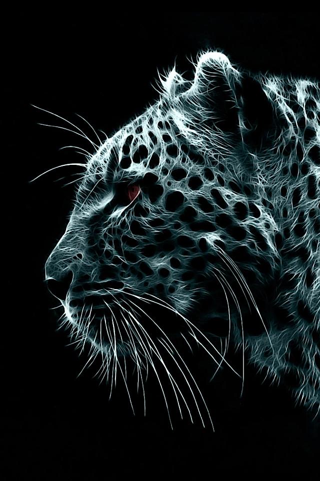 Snow Leopard Illustration iPhone Wallpaper