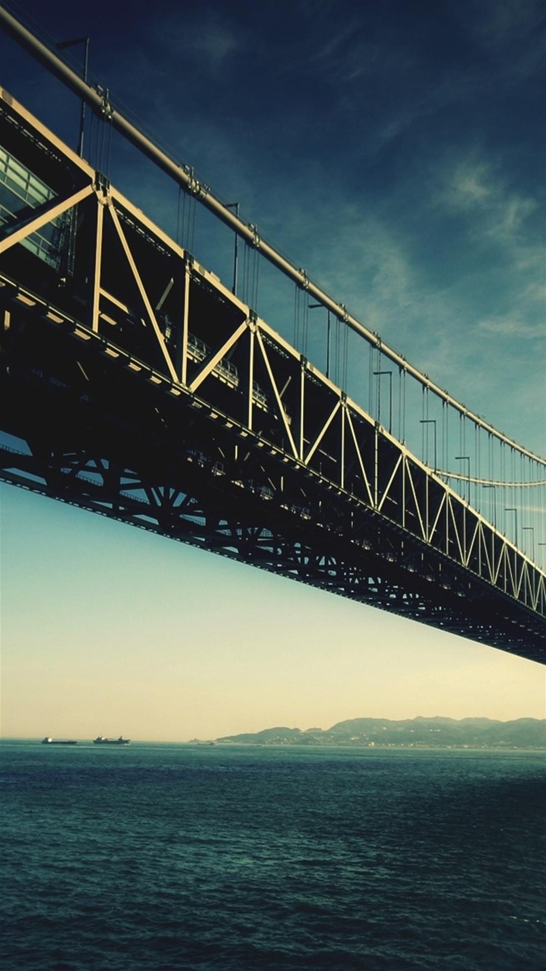 Steel Bridge Architecture Water iPhone 6 Plus HD Wallpaper