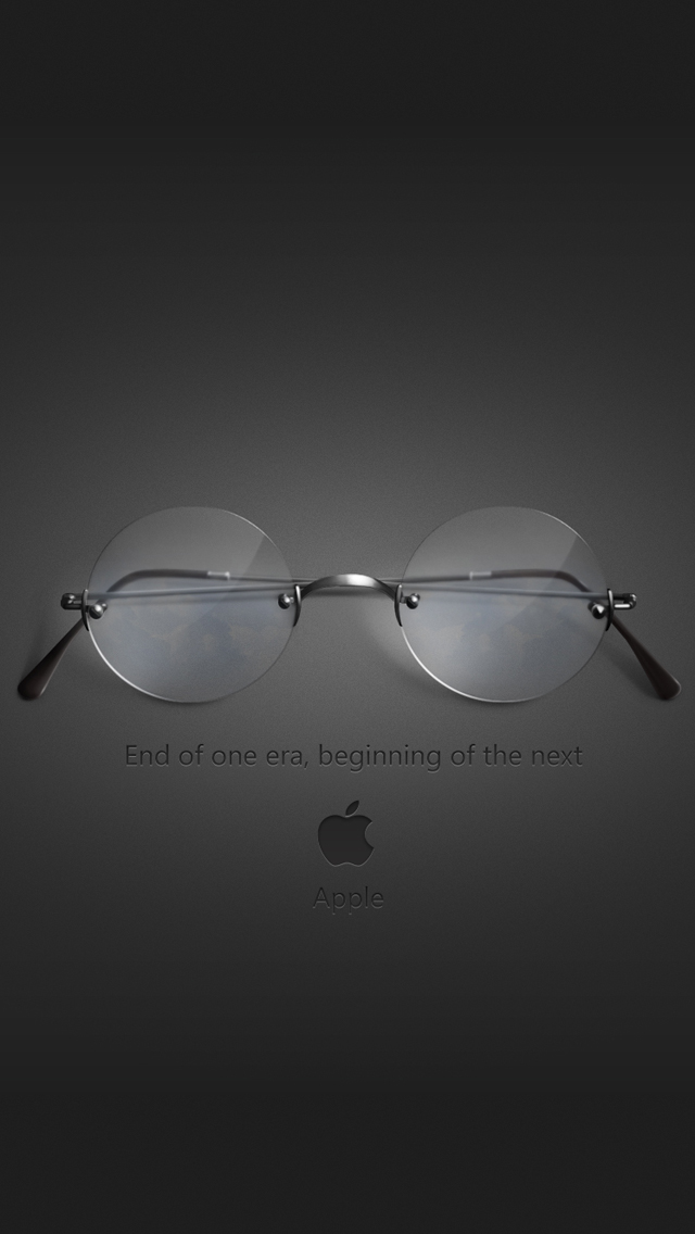 Steve Jobs Glasses Homage iPhone 5 Wallpaper