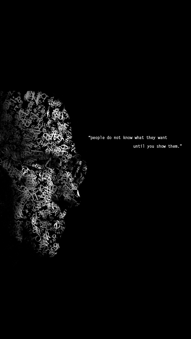 Steve Jobs Quote On People iPhone 5 Wallpaper
