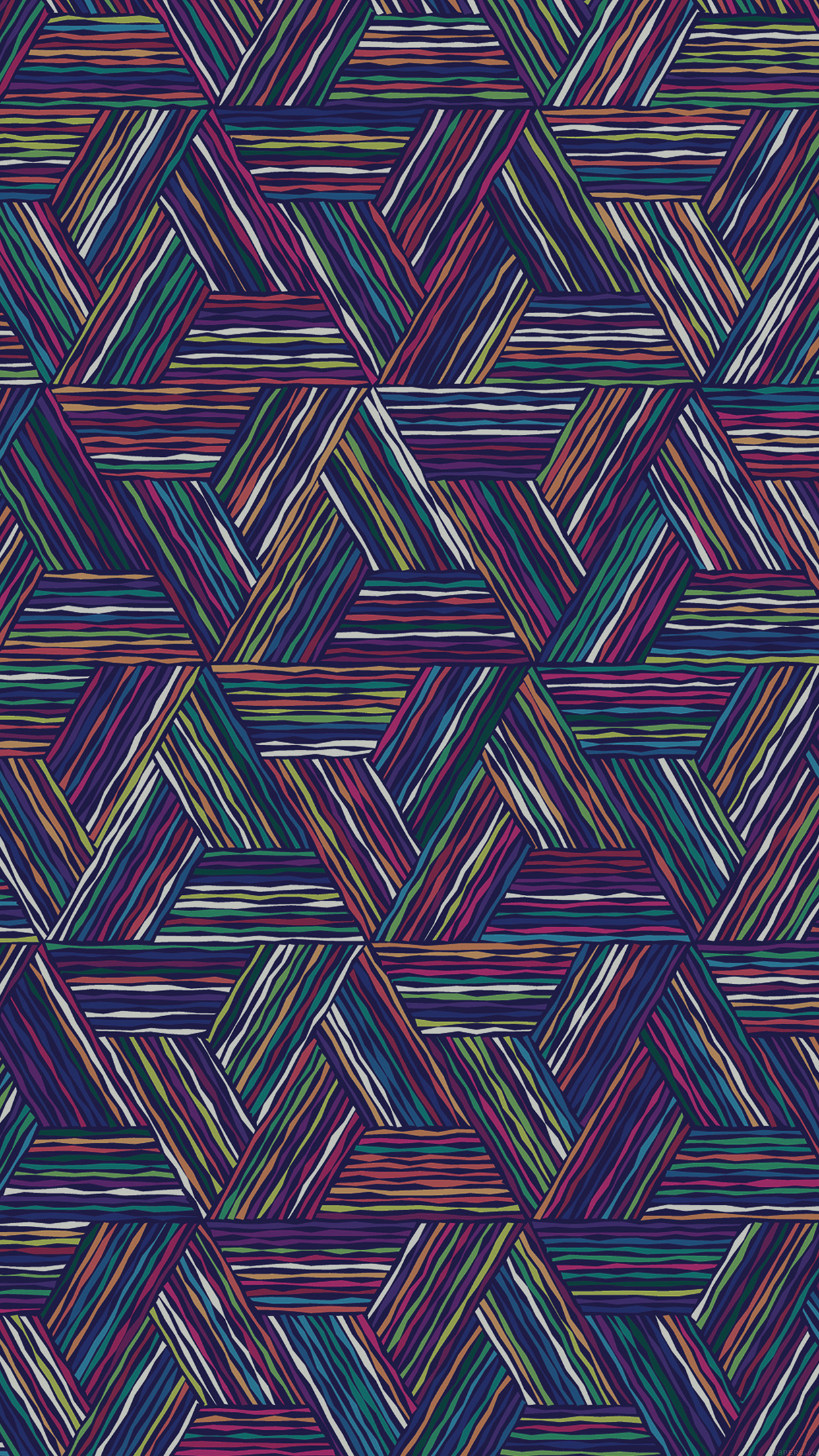 Triangle Colored Lines Digital Art Pattern iPhone 6 Plus HD Wallpaper