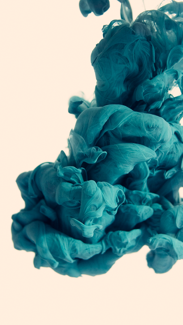 Turquoise Smoke 3D Render iPhone 5 Wallpaper