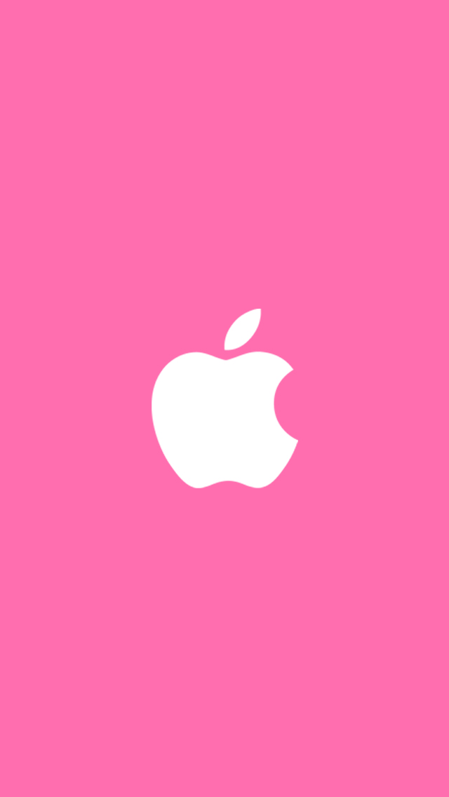 White Apple Pink Background iPhone 5 Wallpaper