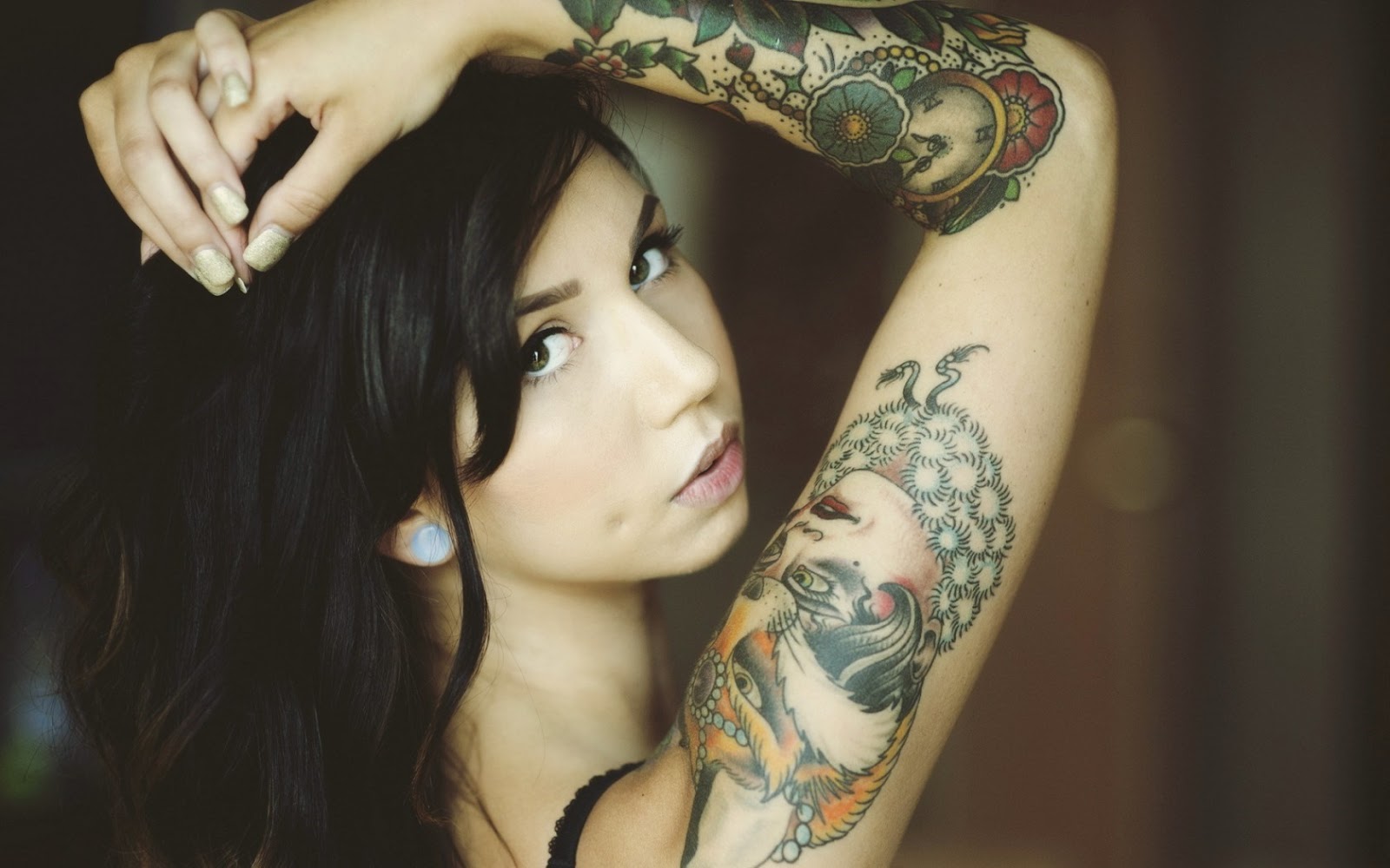 new shoulder sleeve tattoo girl
