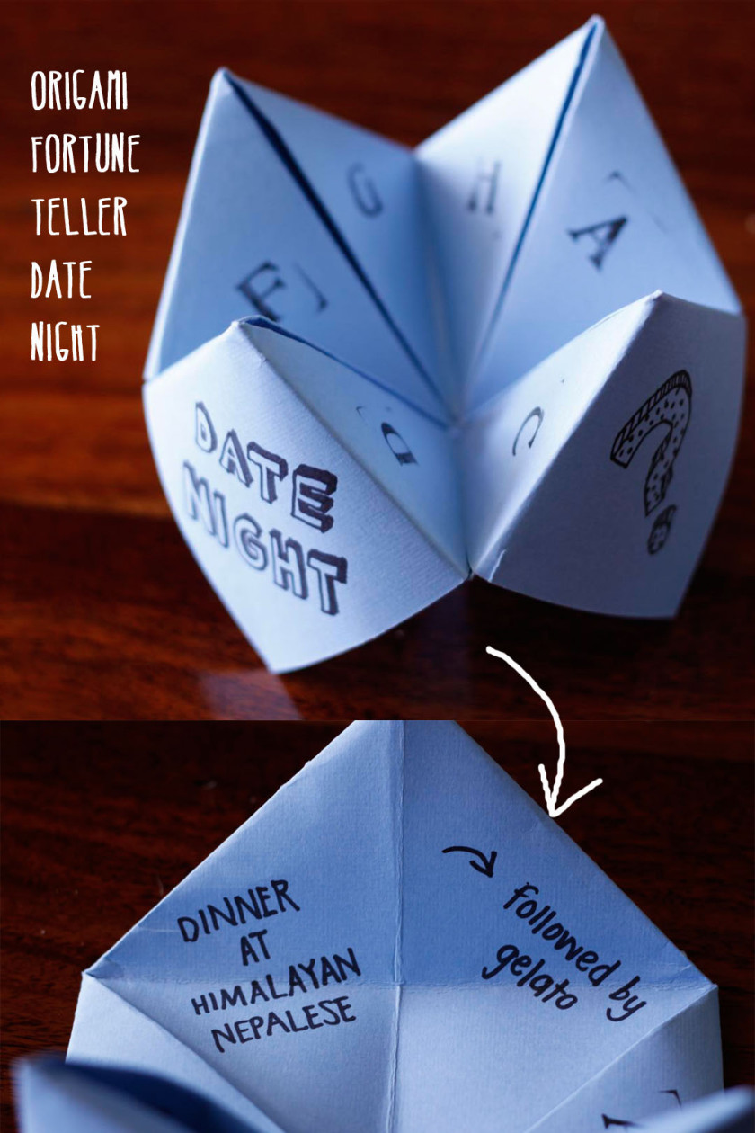 Origami Fortune Teller Gift Idea for Date Night