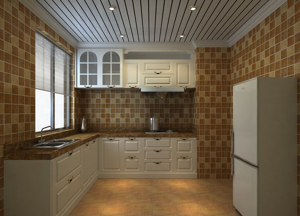 small kitchen ceiling lighting idea